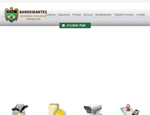 Tablet Screenshot of bandeirantesseguranca.com.br